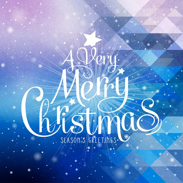 Christmas wenskaart. merry christmas belettering — Stockvector