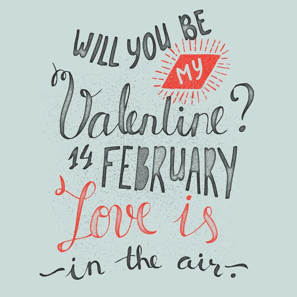 Aftelkalender voor Valentijnsdag illustratie — Stockvector