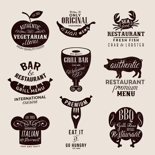 Label voor restaurant en café — Stockvector