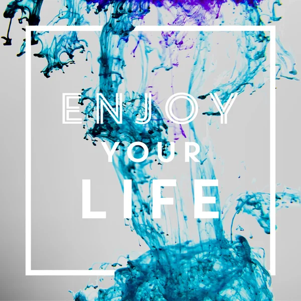 Enjoy your life ink in water abstract background — Stock Vector