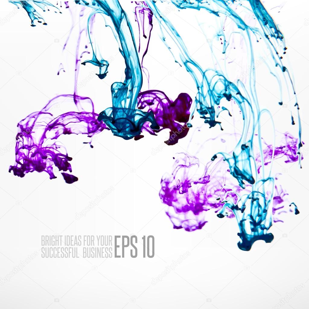 Ink in water abstract background