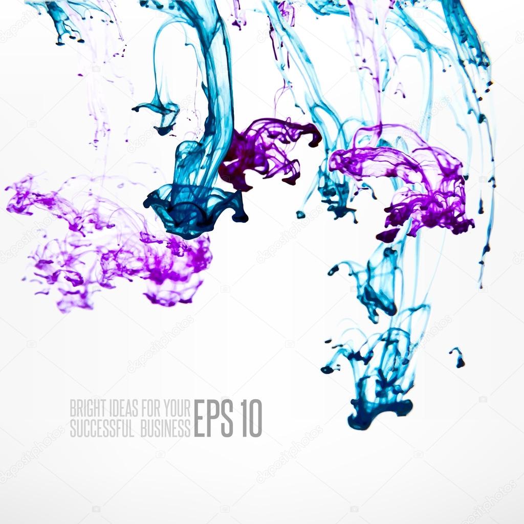 Ink in water abstract background