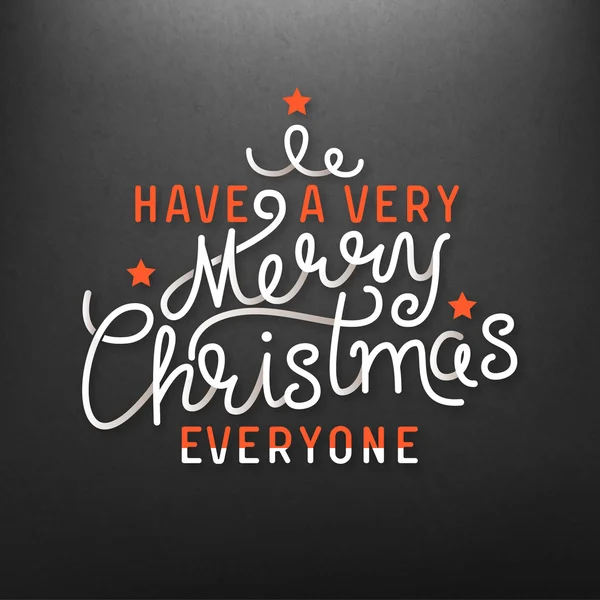 Molto buon Natale lettering illustrazione — Vettoriale Stock