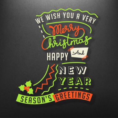 Çok mutlu bir şekilde yazı Noel