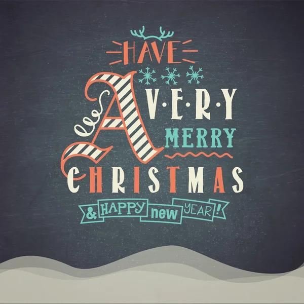 Illustration de lettrage de Noël — Image vectorielle