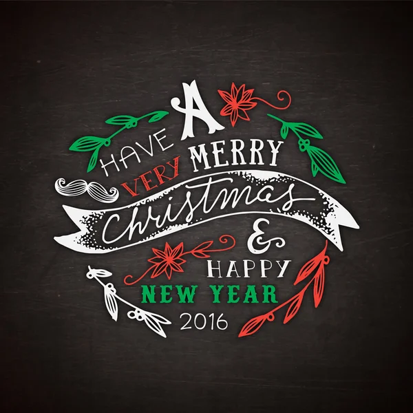 Kerstmis belettering illustratie — Stockvector