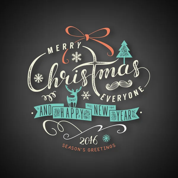 Kerstmis belettering illustratie — Stockvector