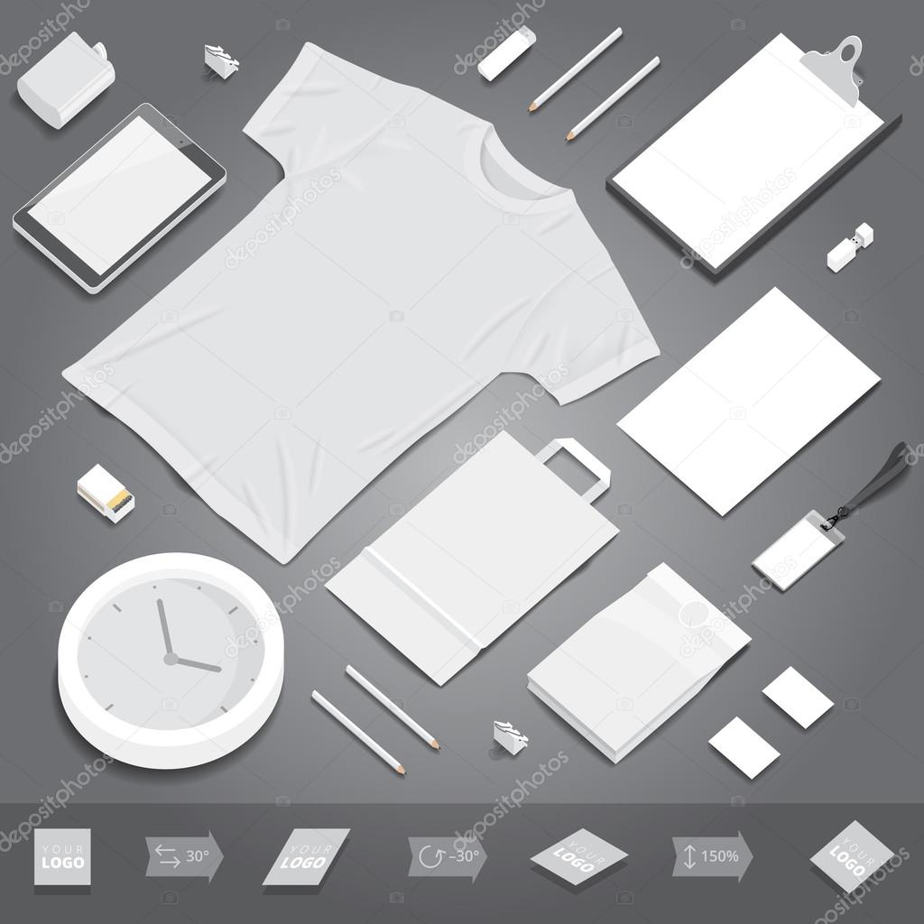 Download Corporate Identity Stationery Mockup Stock Vector C Ildogesto 124411808 PSD Mockup Templates