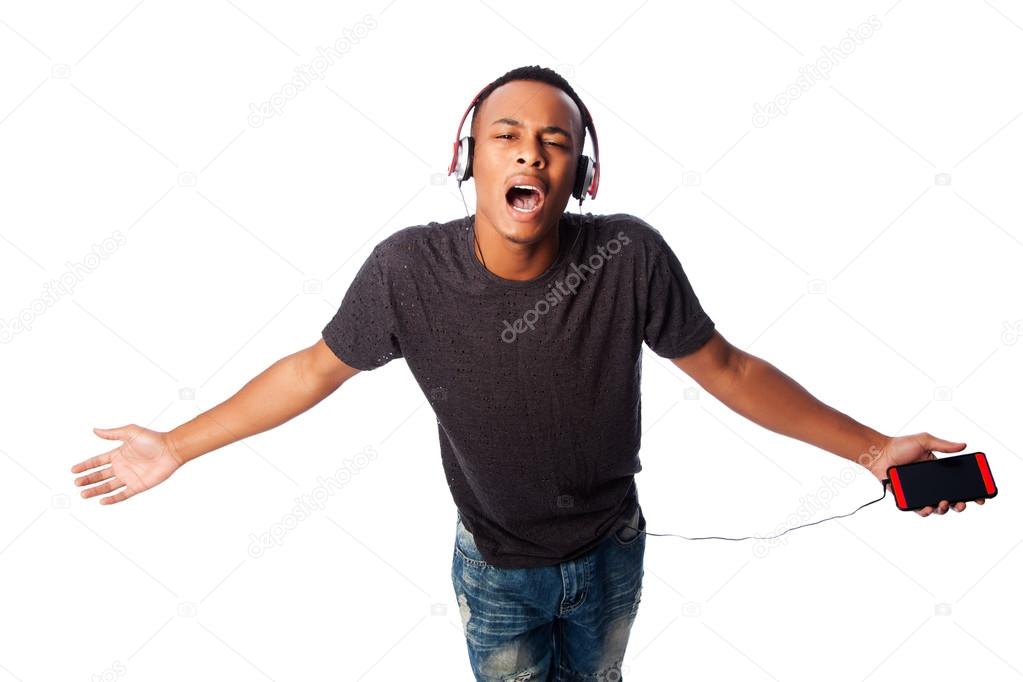 Singing along while listening to music