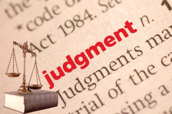 Dictionary definition of judgment — Stock Photo, Image