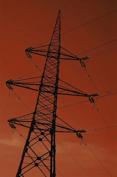 Pylon di potenza di tensione — Foto Stock