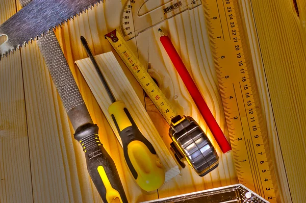 HDR Carpentry Tools — Stock Photo, Image