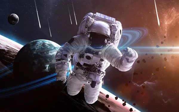 Astronaut Outer Space Spacewalk Elements Image Furnished Nasa — Stock Photo, Image