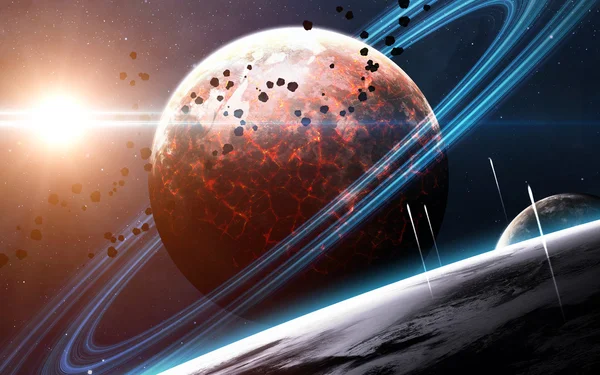Escena Universal Con Planetas Estrellas Galaxias Espacio Exterior Mostrando Belleza — Foto de Stock