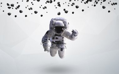 Astronot uzaya modern sanat. Nasa tarafından döşenmiş bu görüntü unsurları.