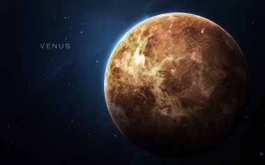 Venüs - Yüksek çözünürlüklü 3D görüntüler güneş sistemindeki gezegenleri sunar. NASA tarafından desteklenen bu görüntü ögeleri.