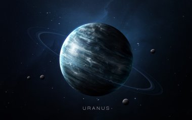 Uranüs - Yüksek çözünürlüklü 3D görüntüler güneş sistemindeki gezegenleri sunar. NASA tarafından desteklenen bu görüntü ögeleri.