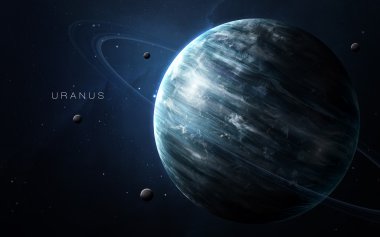 Uranüs - Yüksek çözünürlüklü 3D görüntüler güneş sistemindeki gezegenleri sunar. NASA tarafından desteklenen bu görüntü ögeleri.