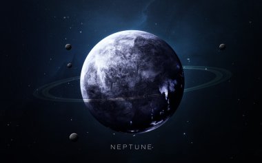 Neptune - High resolution 3D images presents planets of the solar system. This image elements furnished by NASA. clipart