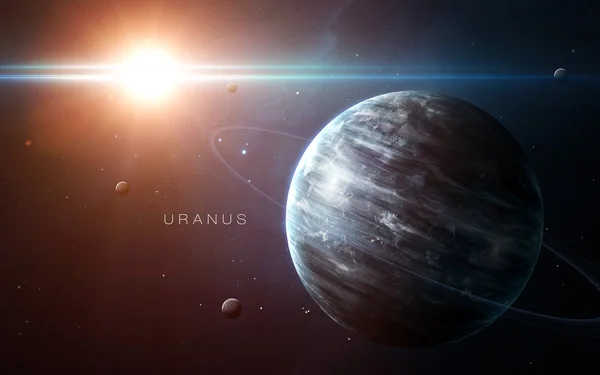 Uranus - 3D зображення високої роздільної здатності представляє планети Сонячної системи. Це зображення елементів, надане НАСА. — стокове фото