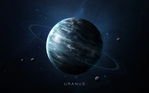 Uranus - Les images 3D haute résolution présentent les planètes du système solaire. Cet élément d'image fourni par la NASA. — Photo