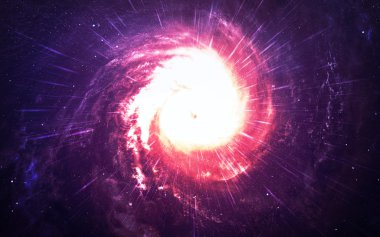 Starfield birçok ışık yılı uzakta dünya derin uzayda. Nasa tarafından döşenmiş bu görüntü unsurları