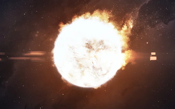 O Sol. Elementos desta imagem fornecidos pela NASA — Fotografia de Stock