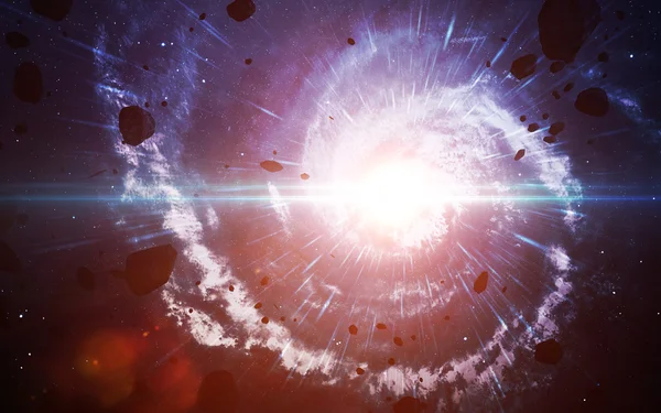 Starfield birçok ışık yılı uzakta dünya derin uzayda. Nasa tarafından döşenmiş bu görüntü unsurları
