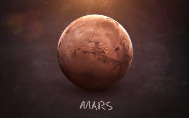 Mars - yüksek çözünürlüklü görüntüler sunuyor güneş sisteminin gezegenleri kara tahta. NASA tarafından döşenmiş bu görüntü öğelerini