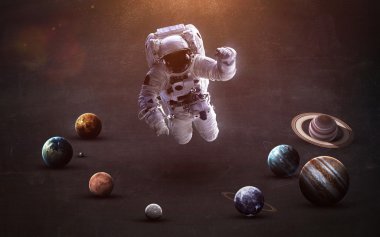Yüksek çözünürlüklü görüntüler sunuyor güneş sisteminin gezegenleri kara tahta. NASA tarafından döşenmiş bu görüntü öğelerini
