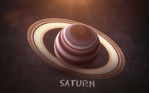 Saturn - Imagini de înaltă rezoluție prezintă planete ale sistemului solar pe tablă. Aceste elemente de imagine furnizate de NASA — Fotografie, imagine de stoc