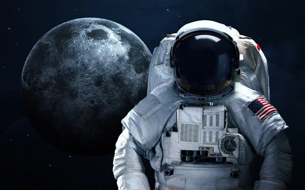 Astronauta Espacio Exterior Caminata Espacial Elementos Esta Imagen Proporcionados Por —  Fotos de Stock