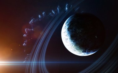 Arka plan bilimsel - gezegenler uzay, Bulutsusu ve yıldız. NASA'ın nasa.gov tarafından döşenmiş bu görüntü unsurları
