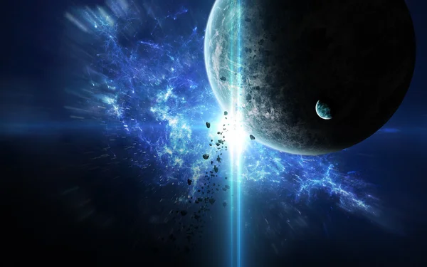 Escena Universal Con Planetas Estrellas Galaxias Espacio Exterior Mostrando Belleza —  Fotos de Stock