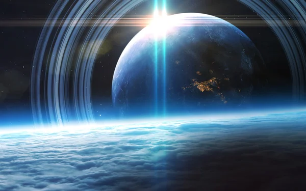 Бесконечный космический фон с туманностями и звездами. Элементы изображения предоставлены НАСА — стоковое фото