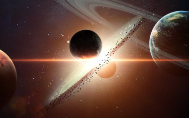 Gezegen exposion. Nasa tarafından döşenmiş unsurlar