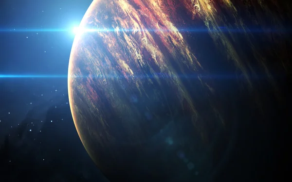 木星-高解像度の3D画像は太陽系の惑星を提示します。NASAが装備したこの画像要素. — ストック写真