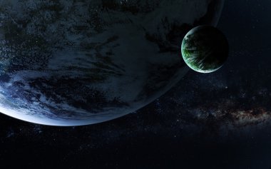 Arka plan bilimsel - gezegen alanı, Bulutsusu ve yıldız. NASA'ın nasa.gov tarafından döşenmiş bu görüntü unsurları