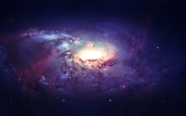 Uzay, evren, kara delik güzelliği galakside. NASA tarafından döşenmiş öğeleri