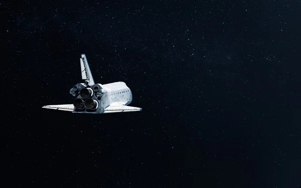 우주로 발사되는 우주선. NASA 가 제공 한 이형상의 요소들 — 스톡 사진