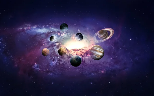 Galaxy w przestrzeni kosmicznej, piękno wszechświata, czarna dziura. Elementy dostarczone przez Nasa — Zdjęcie stockowe