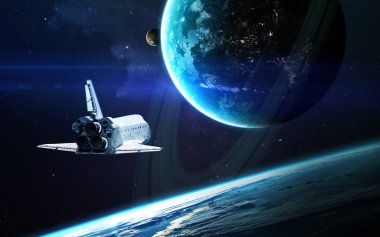 Arka plan bilimsel - gezegenler uzay, Bulutsusu ve yıldız. NASA'ın nasa.gov tarafından döşenmiş bu görüntü unsurları