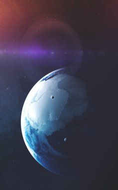 Derin uzay sanatı. Bulutsular, gezegenler galaksiler ve yıldızlar güzel kompozisyon. Duvar kağıdı ve baskı için awesome. Nasa tarafından döşenmiş bu görüntünün elemanları