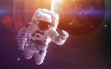 Derin uzay sanatı. Bulutsular, gezegenler galaksiler ve yıldızlar güzel kompozisyon. Duvar kağıdı ve baskı için awesome. Nasa tarafından döşenmiş bu görüntünün elemanları