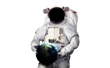 Astronot maketi. NASA tarafından döşenmiş elementler