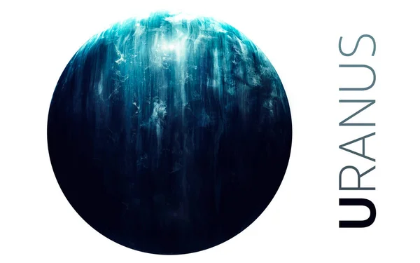 Уран - Высокое разрешение красивого искусства представляет планету Солнечной системы. Элементы изображения предоставлены НАСА — стоковое фото
