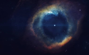 Kozmik sanat, bilim kurgu duvar kağıdı. Dev nebula. Evrende milyarlarca galaksi var. Bu görüntünün elementleri NASA tarafından desteklenmektedir