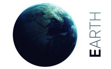 Dünya - Yüksek çözünürlüklü güzel sanat Güneş Sistemi 'nin gezegenini sunar. NASA tarafından desteklenen bu görüntü ögeleri