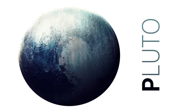 Pluto - Arta frumoasă de înaltă rezoluție prezintă planeta sistemului solar. Aceste elemente de imagine furnizate de NASA — Fotografie, imagine de stoc