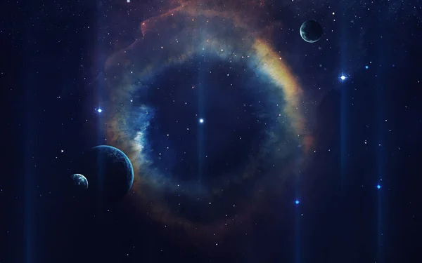 Κοσμική τέχνη, ταπετσαρία επιστημονικής φαντασίας. Ομορφιά του διαστήματος. Δισεκατομμύρια γαλαξίες στο σύμπαν. Στοιχεία αυτής της εικόνας που παρέχονται από τη NASA — Φωτογραφία Αρχείου